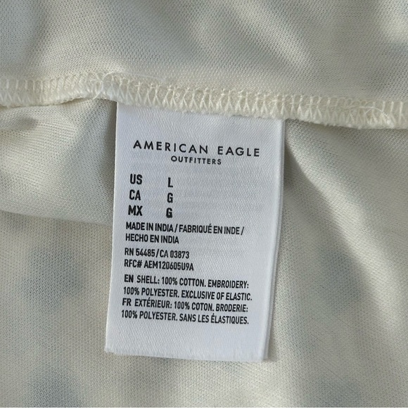 American Eagle Outfitters Blue and Off-White Floral Maxi Dress L - Picture 16 of 16